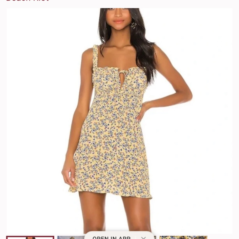 Beach Riot Yellow Floral Mini Dress